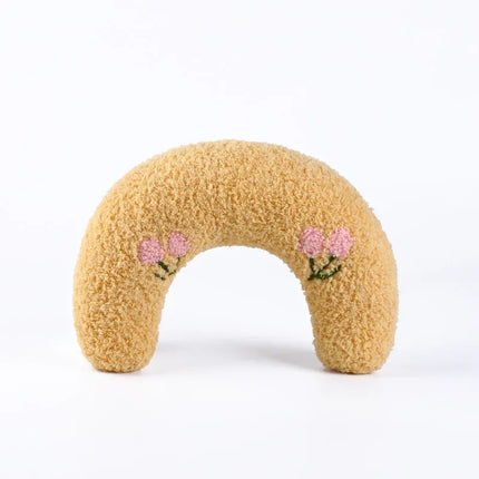 Small Pillow for Pet Cats Dogs Sleeping Mat Neck Guard U-shaped Pillow Soft and Thick Bite Resistant Winter Warm Comfort Pillow