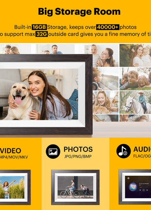 Argine 1 anno di garanzia 】 cornice digitale Kodak da 10 pollici, Touch Screen HD 800*1280 con memoria 32G, Album elettronico a funzione completa