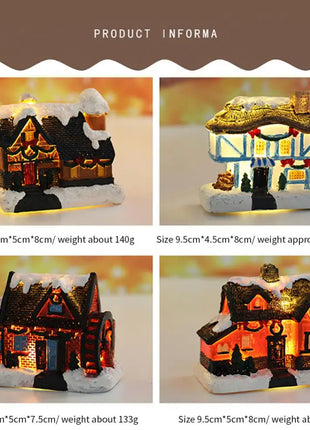 Christmas Light House Village decorazioni natalizie per la casa regali di Natale ornamenti natalizi capodanno 2024 Natale Navidad Noel