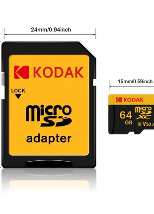 Scheda di memoria Micro Sd originale Kodak Scheda SD da 64 GB 128 GB Scheda Flash Micro SDXC Class10 Scheda di memoria SD da 256 GB 32 GB per la registrazione della fotocamera