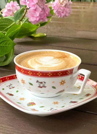 Set di piatti natalizi in ceramica ad alta temperatura, albero di Natale, piatto per cibo occidentale, bella tazza da caffè, ciotola, set natalizio di varietà ricca - riparo82