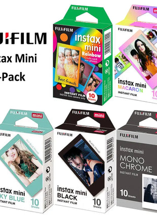 Fujifilm Instax Mini Pellicola Bordo Bianco/Pellicole a Colori 10-100 Fogli di Carta Fotografica per Fuji Instax Camera Mini 12/8/11/25/50/90/Link/Evo