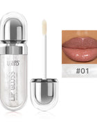 USHAS 12 colors mirror fine flash liquid lipstick pearlescent color waterproof sweatproof non-stick cup lip gloss - Riparo82