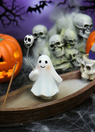 Halloween new resin ghost ship aromatherapy home desktop decoration ghost ship return incense rack burner - Riparo82