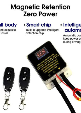 12V Car Battery Cutoff Switch Wireless Remote Control Disconnect Battery Relay With Led Display Leakage Protection Universal