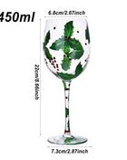 Bicchieri da vino natalizi da 450 ml Albero di Natale di Babbo Natale Aghi di pino Bicchieri da vino rosso per vino Succo di champagne - riparo82