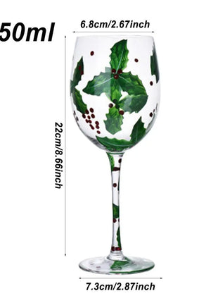 Bicchieri da vino natalizi da 450 ml Albero di Natale di Babbo Natale Aghi di pino Bicchieri da vino rosso per vino Succo di champagne - riparo82