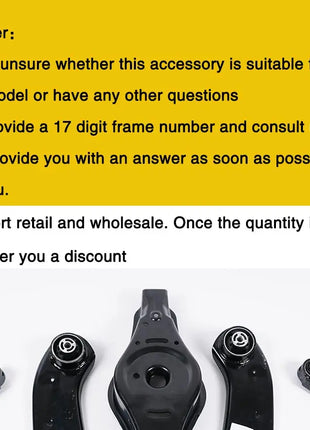 Braccio sospensione posteriore Fou VW Passat CC B6 B7 Tiguan 1K0505311AB 3C0505223/224 1K0505323N 1K0501529/530 1K0505465K Braccio supporto posteriore