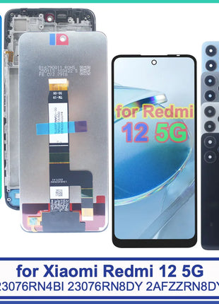 Testato LCD per Xiaomi Redmi 12 5G Display LCD Touch Screen Digitizer Sostituzione per Redmi 12 5G Telefono 2AFZZRN8DY 23076RN8DY LCD - riparo82