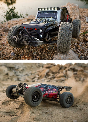 Teeggi 16101 /16102 PRO 1:16 Auto RC ad alta velocità con luce LED Drift 70KM/H 4WD RC Off-Road Car Monster Truck Giocattolo per i regali del capretto