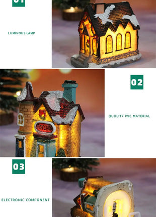 Christmas Light House Village decorazioni natalizie per la casa regali di Natale ornamenti natalizi capodanno 2024 Natale Navidad Noel