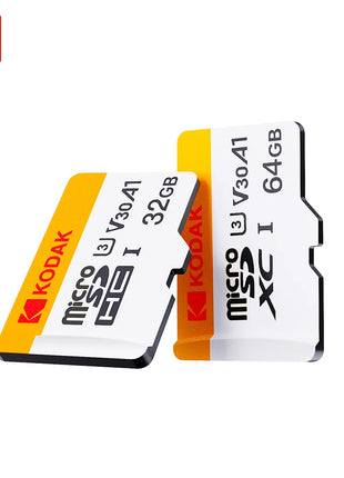 KODAK Micro SD TFcard 256GB 64GB 32GB Scheda di memoria 128GB Classe 10 Scheda SD Microsd 100MB/S UHS-I Scheda A1 per telefono/PC