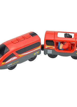 Locomotiva in legno Magnetic Electric Car Train Toys Fit Biro wood Diecast Slot Train Track Railway Educational Toys For Kids