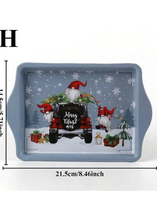 Piatti e vassoi per snack natalizi per dolcetti natalizi Piatti da portata durevoli e versatili per frutta, dessert, decorazioni per la cucina di casa - riparo82