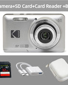 KODAK PIXPRO FZ55-RD Fotocamera digitale da 16 MP Zoom ottico 5X 28 mm Grandangolo 1080P Video Full HD Telecamera per vlogging LCD da 2,7