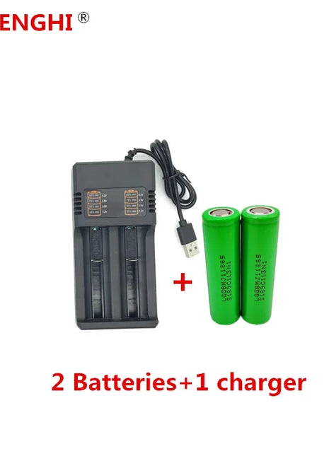 Capacità effettiva al 100% INR 18650 MJ1 3,7 V 3000 mAh, batteria al litio multifunzione ricaricabile flat top 18650 + caricatore USB - riparo82