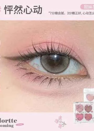 FLORTTE Love Series Eyeshadow 4-color Matte Powder Fine Shimmer  Multi-purpose Portable Palette Highlight Blusher Brightening