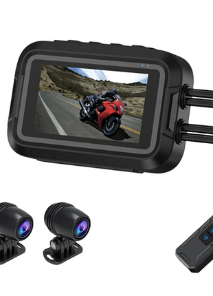 ABZZ-V9 Motorcycle Dashcam Wifi 1080P Front Rear Camera Waterproof Motorcycle Video Recorder Camera With Parking Monitor Durable - Riparo82
