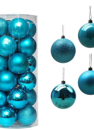 24PCS Palle Di Natale Ornamenti Per L'albero Di Natale Palle Di Natale Appeso Albero Pendenti Home Party Decor 2026 Regalo di Capodanno Noel Navidad - riparo82