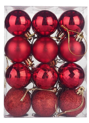 24 pezzi 4 cm albero di Natale palline di Natale decorazioni palline ornamento di nozze per feste - riparo82