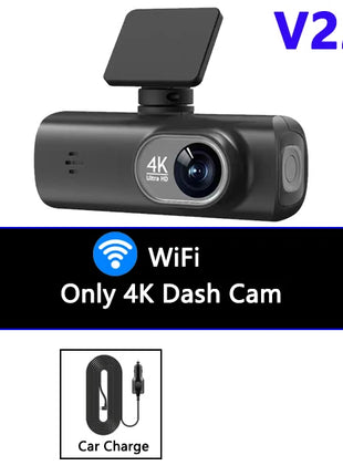 Dash Cam 4K UHD for Car Camera Front Rear Dual Lens With GPS WiFi 24h Parking Mode Night Vision Car DVR Video Registrator - Riparo82