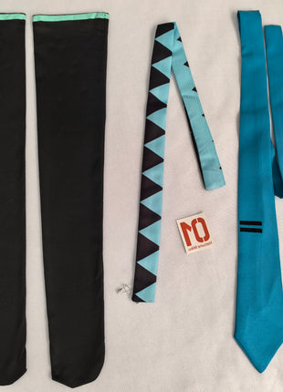 Miku Cosplay Set completo Abito in tessuto di pelle argento Miku Cosplay Copricapo Costume Outfit JK Abito da marinaio Uniforme scolastica Hallow