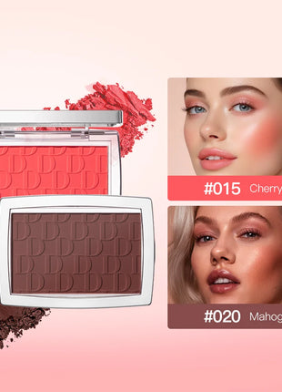 Matte Natural Cheek Tint Blush Palette Face Contouring Face Blusher Single Waterproof Matte Peach Rouge Contour Shadow Palette M - Riparo82