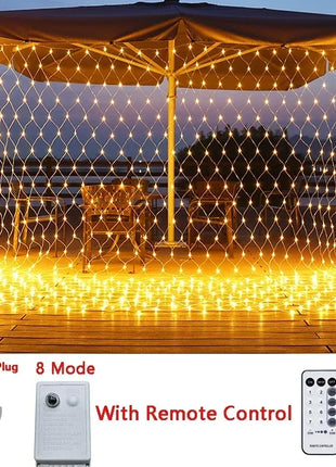 1.5M-18M LED Net Mesh Fata Luci Stringa Tenda Ghirlanda Esterna Impermeabile Per Albero Di Natale Festa Giardino Decorazione di Nozze
