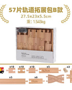 Set di binari ferroviari in legno Pacchetto di espansione Blocchi di costruzione fai-da-te Accessori Tracce adatte per binari in legno Giocattoli educativi per bambini