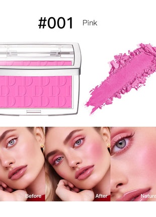 Matte Natural Cheek Tint Blush Palette Face Contouring Face Blusher Single Waterproof Matte Peach Rouge Contour Shadow Palette M - Riparo82