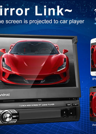 Hikity 2+64G Android Car Radio carplay Autoradio 1Din 7'' Touch Screen Car Multimedia Player GPS Navigation Wifi Auto Bluetooth - Riparo82