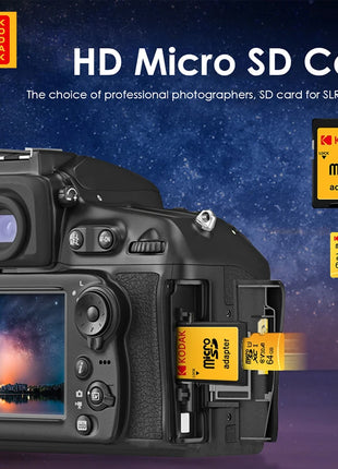 Kodak Micro SD Card 512GB 256GB 128GB 64GB 32GB class10 scheda di memoria Flash U3 4K cartao de memoria ad alta velocità