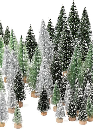 Mini alberi di Natale Dimensioni diverse Mestiere Base in legno artificiale Mini albero di Natale Natale Festa a casa Decorazione di Capodanno 2025