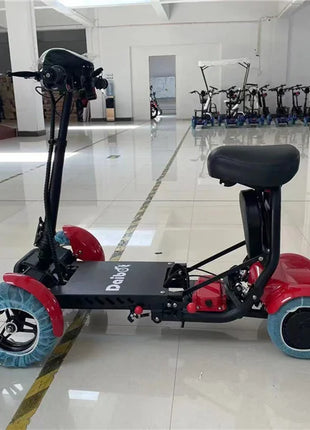 Scooter Mobilità 4 Ruote 500W Doppio Motore 36V - Pieghevole Anziani 3 Velocità - riparo82