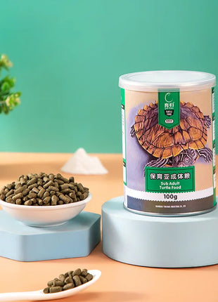 YUR KWAI Sub-Adult Turtle Food - Protein Pellets for Red-Ear Slider/Terrapin/Box Turtle-Shell Hardening Formula with Calcium&D3 - Riparo82