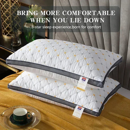 Hotel Pillows Bedroom Beds Sleep Cervical Pillows Middle-High Thickened Pillow Core Machine Washable and Sleep Aid Body Pillow