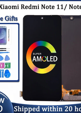 Per Xiaomi Redmi Note 11 Display LCD Nota 11 2201117 Digitalizzatore in vetro touch screen TG per Redmi Note 11S LCD con cornice - riparo82