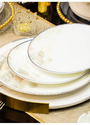 Fai da te 1 PC Jingdezhen piatti a ciotola di fascia alta, stoviglie combinate senza ceramica - riparo82