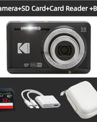 KODAK PIXPRO FZ55-RD Fotocamera digitale da 16 MP Zoom ottico 5X 28 mm Grandangolo 1080P Video Full HD Telecamera per vlogging LCD da 2,7