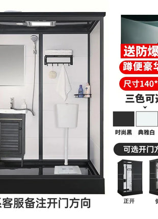 B573 Bagno doccia integrale integrato WC mobile bagno divisorio integrato semplice rurale per uso domestico