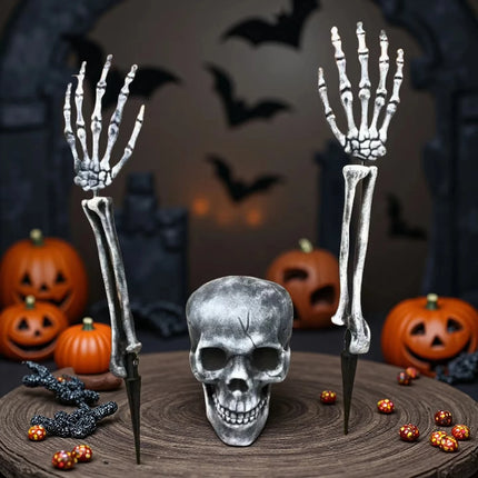 Halloween Hand Bone Skeleton Decorations Yard Inserting Ghost Arm Props for Outdoor Haunted House Party Horror Scene Decorations