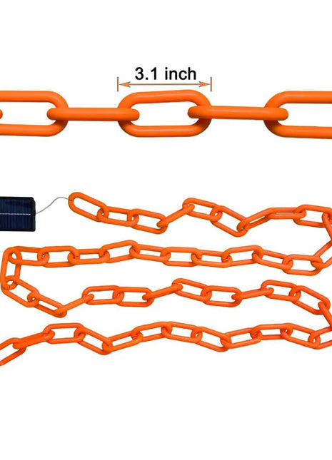 2/3M Halloween Plastic Chain Lights Props Chains with 8 Lighting Modes String Lights for Skeleton Dog Spooky Outdoor Decorations - Riparo82