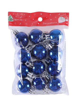 12 pezzi 3 cm palla di Natale ornamento per albero di Natale ciondolo appeso palline glitterate palline decorazione natalizia per la casa regalo di Capodanno - riparo82