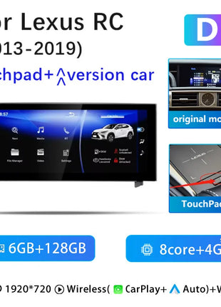AutoRadio Android14 Wireless Carplay Car For Lexus IS RC 200 250 300 350 200T 300h Multimedia Player Navigation GPS Stereo Audio - Riparo82