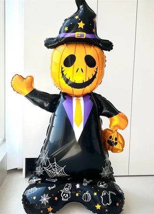 1pcs Halloween Giant Pumpkin Skeleton Standing Balloon House Witch Dead Tree Inflatable Foil Ballon Halloween Party Deco Supplie - Riparo82