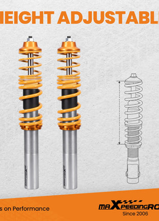 4pcs Coilovers for Renault Clio BB Mk2 Coilover Suspension Kit 1998-2005, Shock Absorber