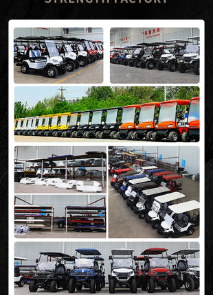 Affordable 2 4 6 Seater Chinese Electric Golf Cart Car For Sale 72V Lithium Custom Comfortable 4 Seats Electric Golf Carts - Riparo82