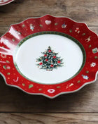 Tesoro tedesco Porcellana dura Giocattolo natalizio Joy Piatto piano multi-angolo Tazza di Natale Piattino Ciotola Candeliere Stili multipli - riparo82