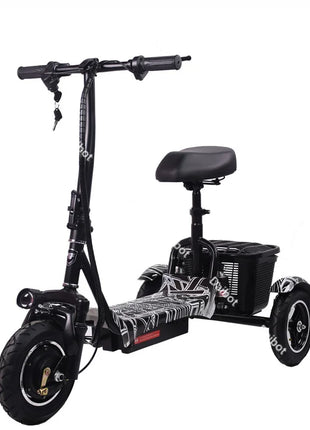 3 Wheel Mobility Scooter For Adults Electric Scooter With Basket Handlebar Foldable Commuter Small Electric Tricycle For Elderly - Riparo82