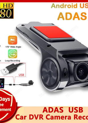Car DVR Dash Cam Full HD 1080P Dash Cam For DVD Android Player ADAS LDWS Navigation Unit Auto Audio Voice Alarm Video Recording - Riparo82
